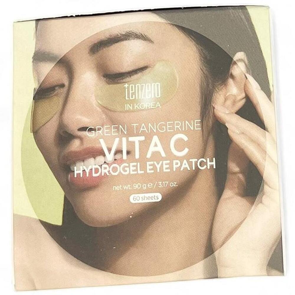 Tenzero Green Tangerine Vita C Hydrogel Eye Patches Dark Circles Skin KBeauty 60